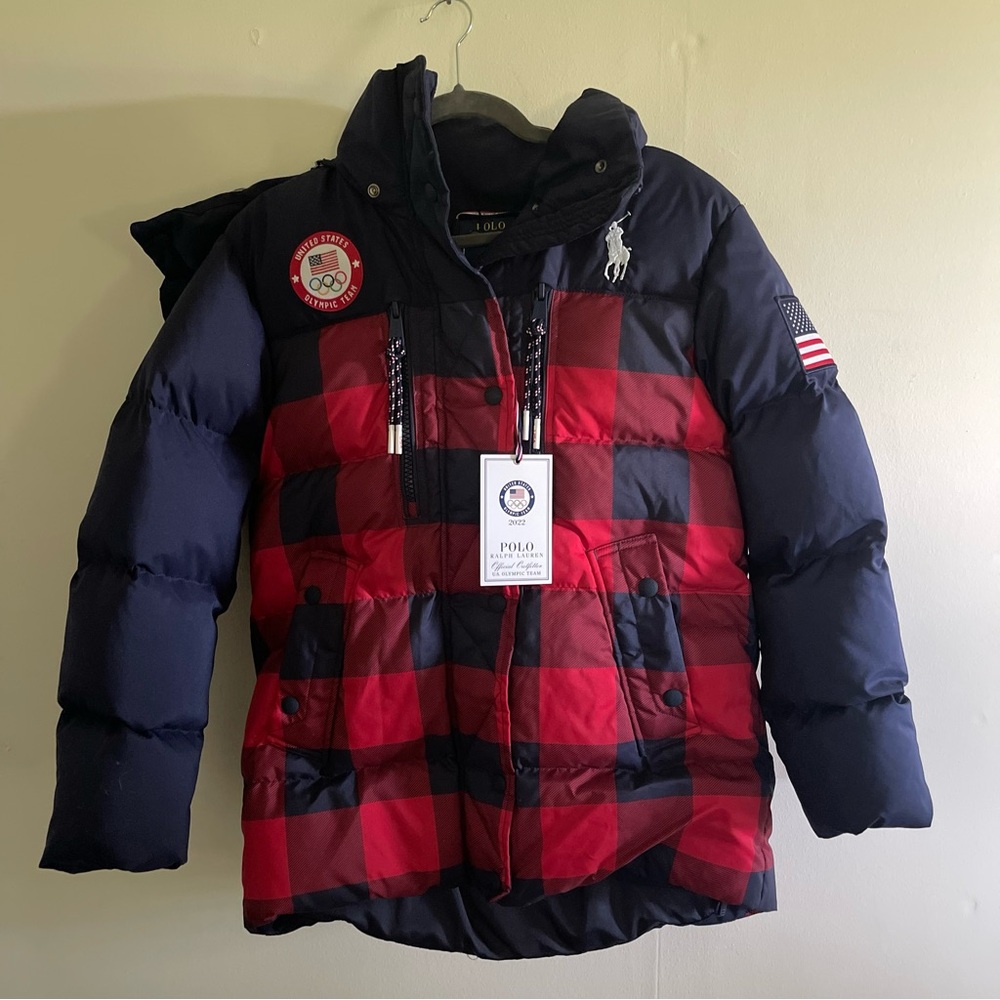 POLO RALPH LAUREN WINTER OLYMPICS USA DOWN SNOW JACKET COAT W/ REMOVABLE HOOD